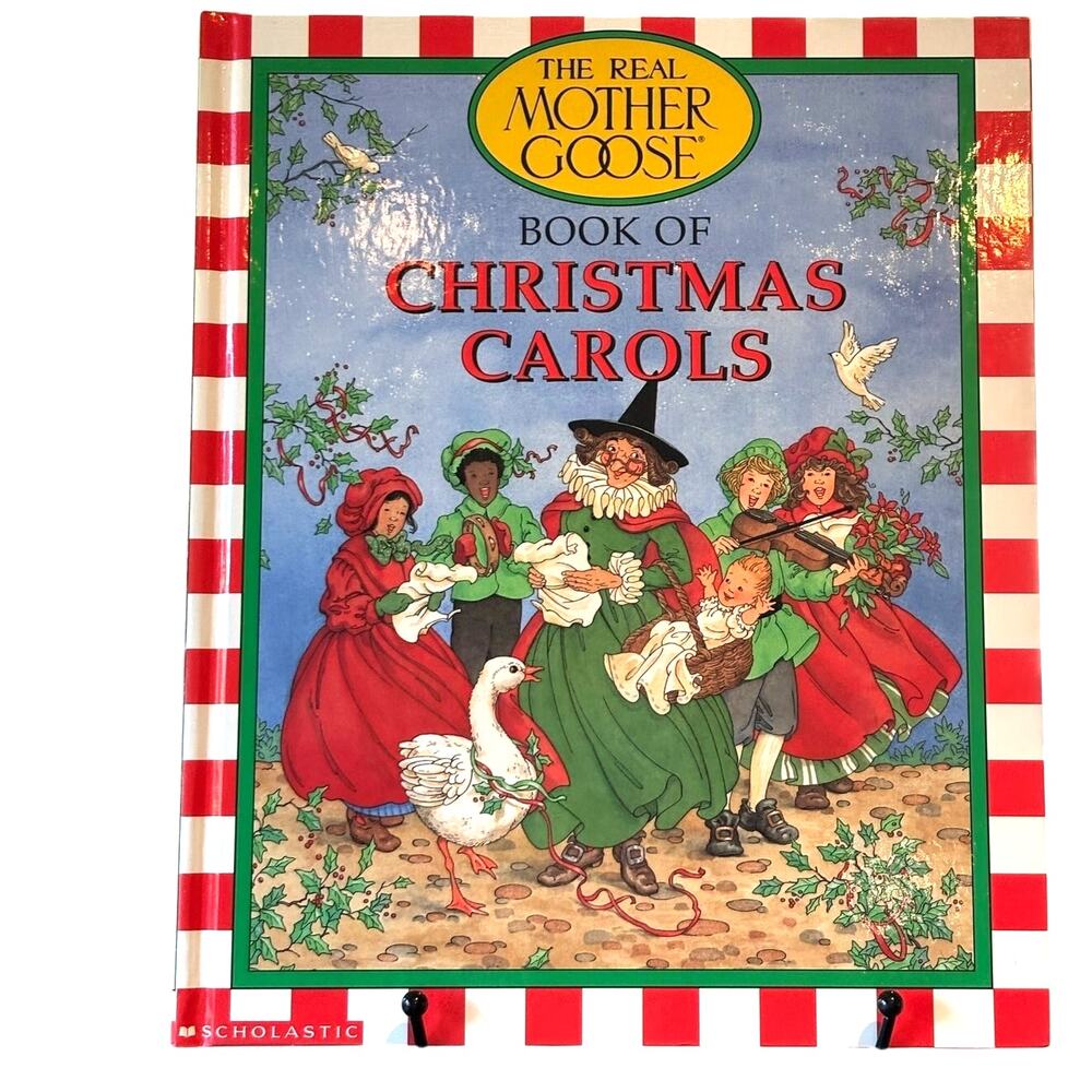 Vintage 1994 Real Mother Goose Book of Christmas Carols by L. Schorsch, HC